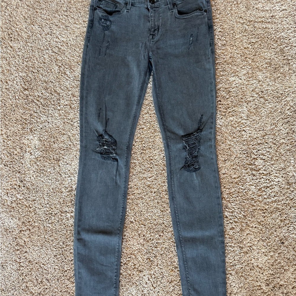 Women’s Hudson Distressed Gray Jeans